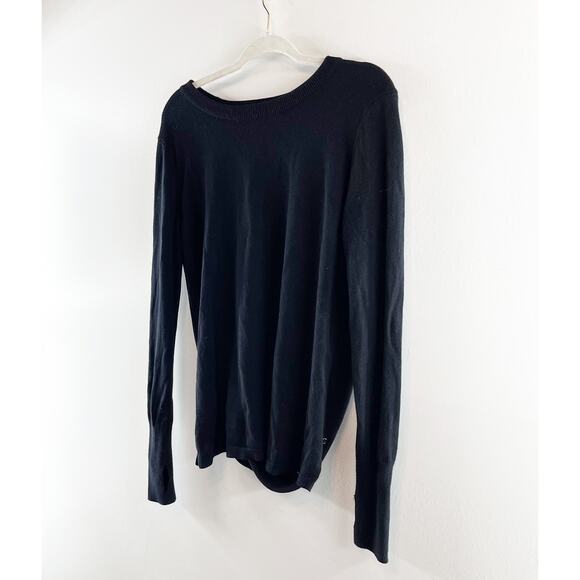 Lululemon Bring It Backbend Open Back Long Sleeve Pullover Sweater Black 8 - Picture 8 of 9